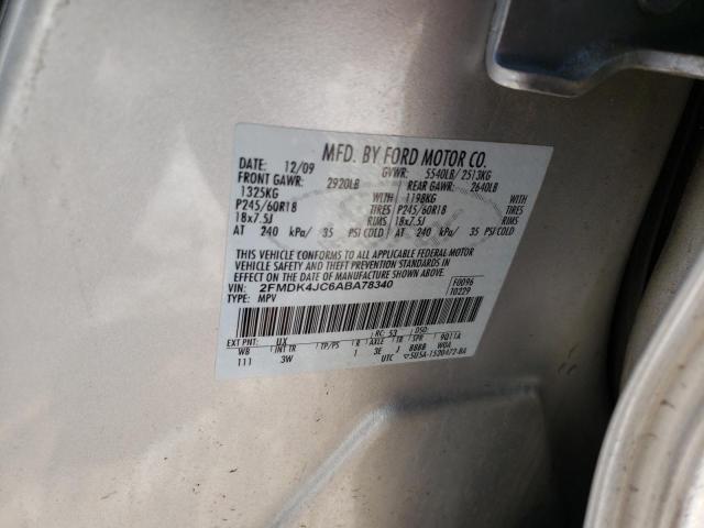 Photo 10 from auction – 2010 FORD EDGE SEL with VIN 2FMDK4JC6ABA78340