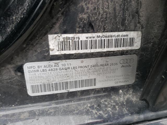 Photo 10 from auction – 2012 AUDI A4 PREMIUM with VIN WAUHFAFL8CN010966