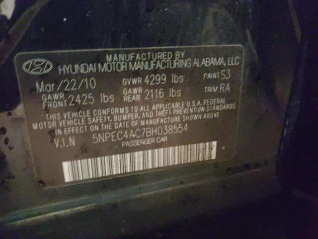Photo 10 from auction – 2011 HYUNDAI SONATA SE with VIN 5NPEC4AC7BH038554