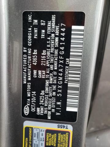 Photo 10 from auction – 2015 KIA OPTIMA LX with VIN 5XXGM4A7XFG414447