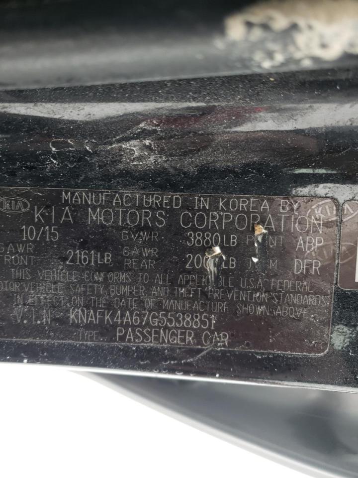 Photo 10 from auction – 2016 KIA FORTE LX with VIN KNAFK4A67G5538851