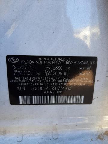 Photo 10 from auction – 2016 HYUNDAI ELANTRA SE with VIN 5NPDH4AE3GH774333