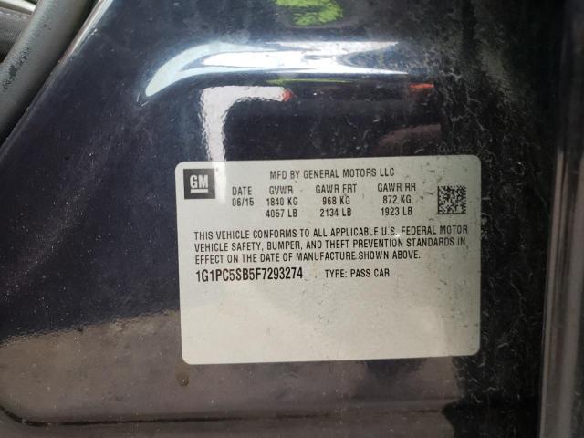 Photo 10 from auction – 2015 CHEVROLET CRUZE LT with VIN 1G1PC5SB5F7293274