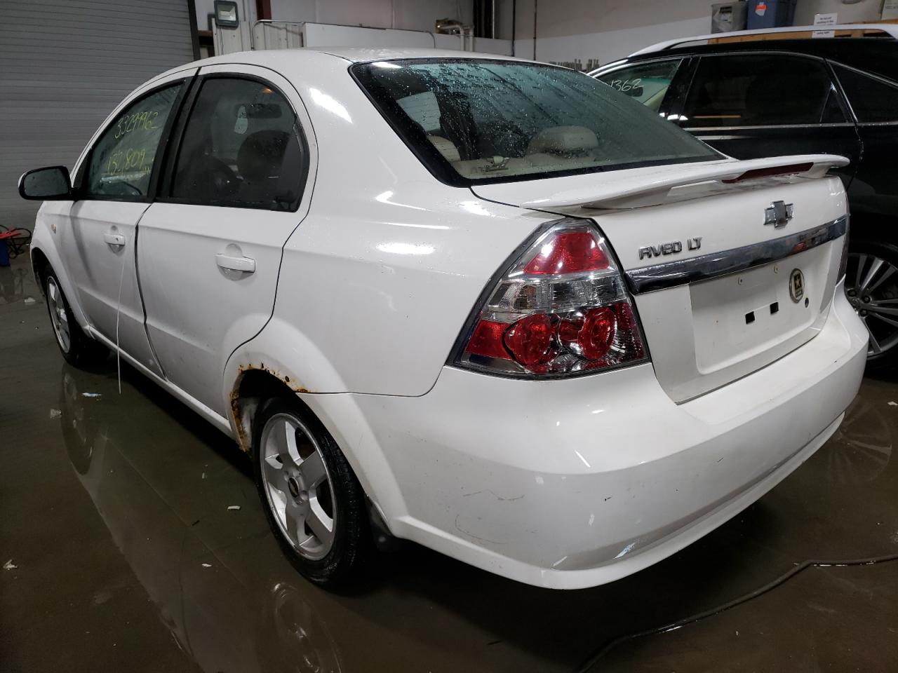 Photo 3 from auction – 2007 CHEVROLET AVEO LT with VIN KL1TG56617B053801