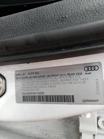 Photo 10 from auction – 2019 AUDI A3 PREMIUM with VIN WAUJEGFF0KA109255