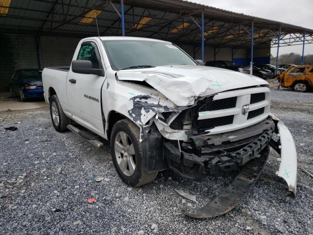 DODGE RAM 1500 S 2012 with VIN 3C6JD6AT3CG223872 - Photo from auction