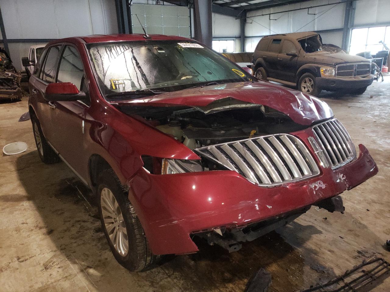 LINCOLN MKX 2013 with VIN 2LMDJ8JK7DBL04606 - Photo from auction