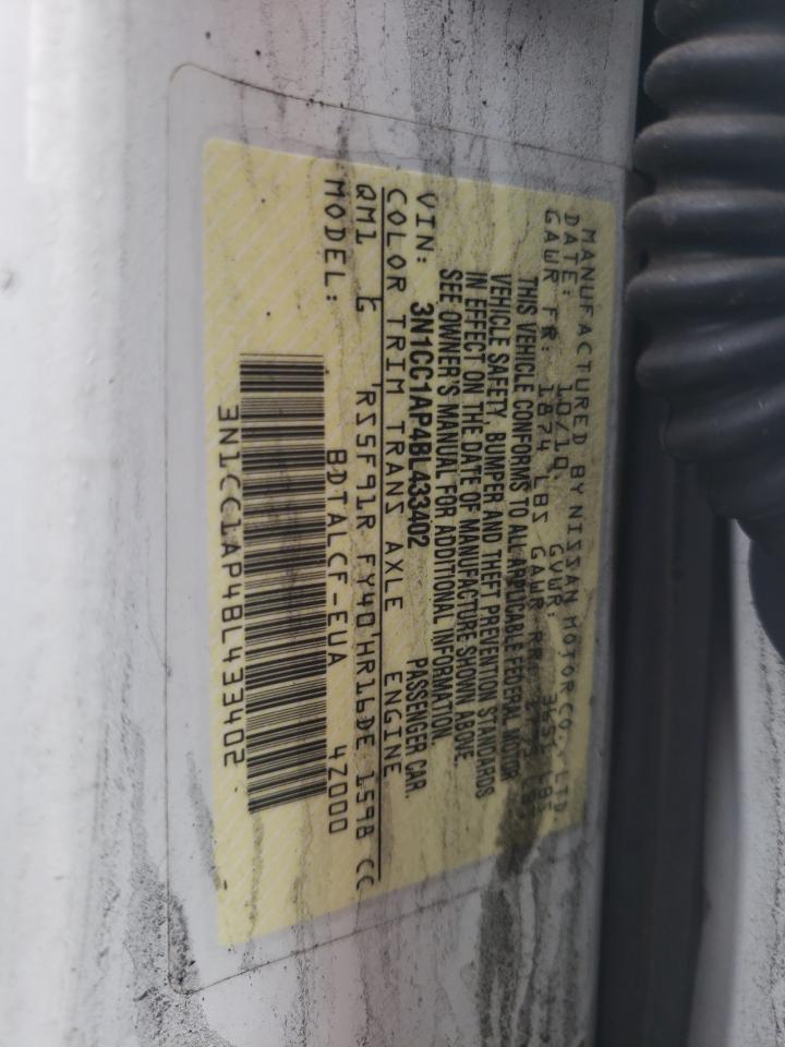 Photo 10 from auction – 2011 NISSAN VERSA S with VIN 3N1CC1AP4BL433402