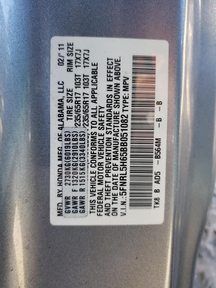 Photo 10 from auction – 2011 HONDA ODYSSEY EX with VIN 5FNRL5H65BB051082