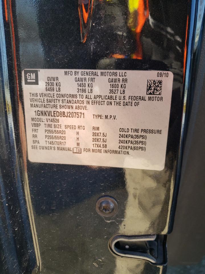 Photo 10 from auction – 2011 CHEVROLET TRAVERSE L with VIN 1GNKVLED8BJ207571