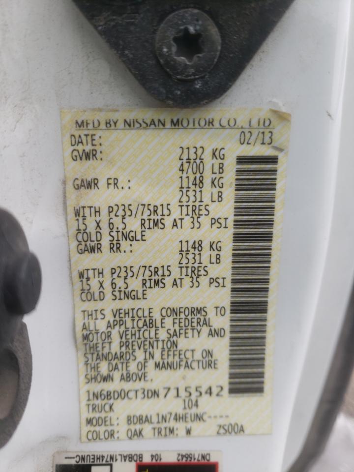 Photo 10 from auction – 2013 NISSAN FRONTIER S with VIN 1N6BD0CT3DN715542