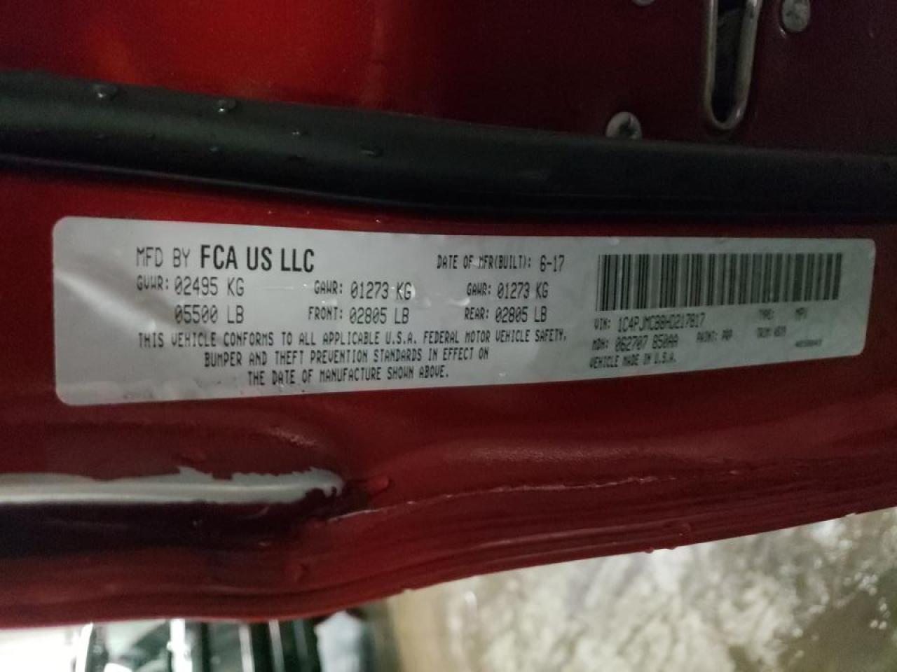 Foto 10 de la subasta – 2017 JEEP CHEROKEE L con VIN 1C4PJMCB8HD217817