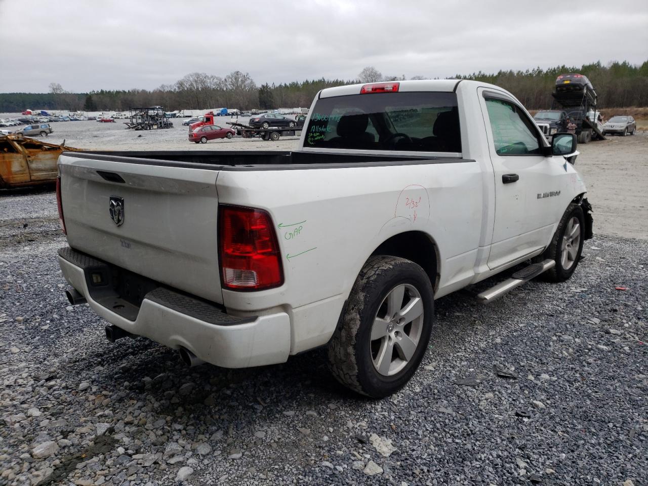 Photo 4 from auction – 2012 DODGE RAM 1500 S with VIN 3C6JD6AT3CG223872