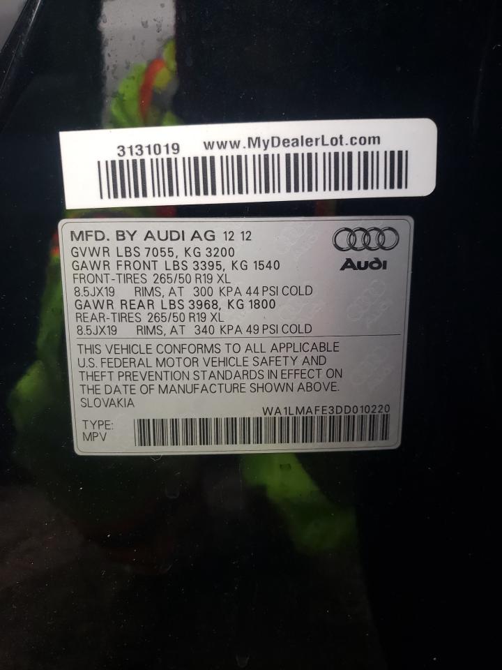Photo 10 from auction – 2013 AUDI Q7 PREMIUM with VIN WA1LMAFE3DD010220