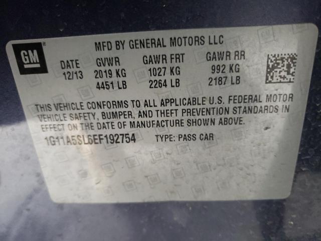 Photo 10 from auction – 2014 CHEVROLET MALIBU LS with VIN 1G11A5SL6EF192754