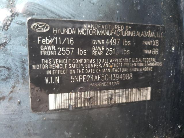 Photo 10 from auction – 2016 HYUNDAI SONATA SE with VIN 5NPE24AF5GH394988