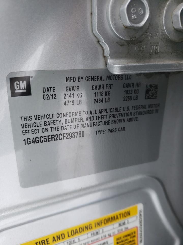 Photo 11 from auction – 2012 BUICK LACROSSE with VIN 1G4GC5ER2CF293780