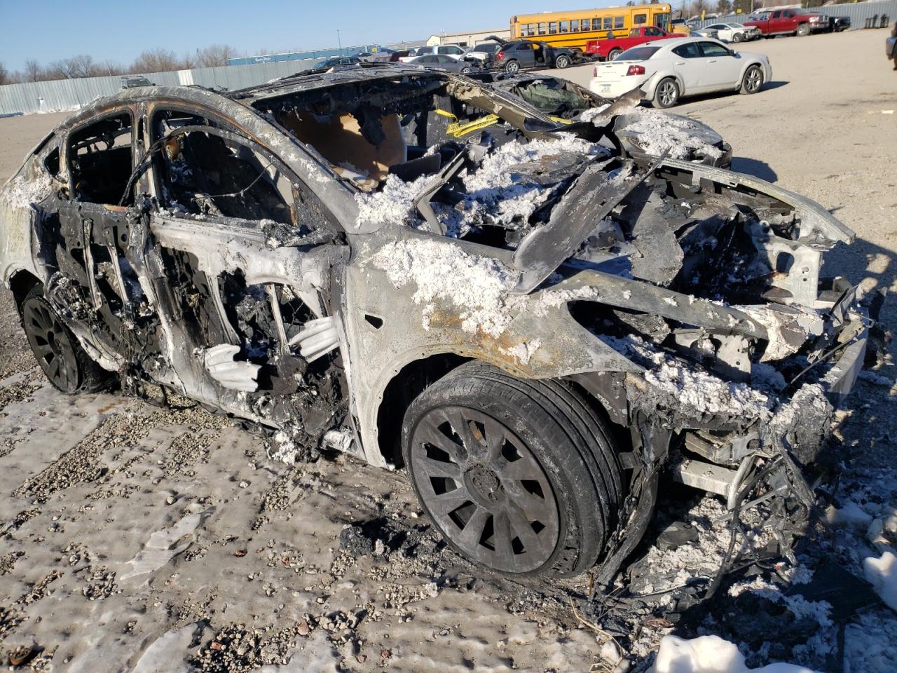 TESLA MODEL Y 2021 with VIN 5YJYGDEE0MF065822 - Photo from auction