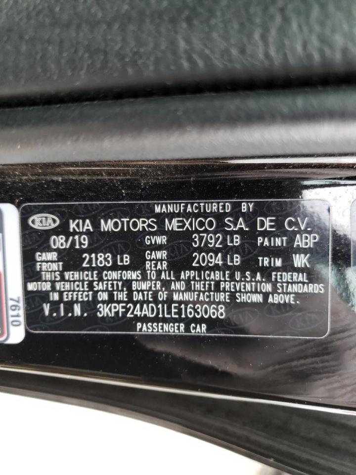 Photo 10 from auction – 2020 KIA FORTE FE with VIN 3KPF24AD1LE163068