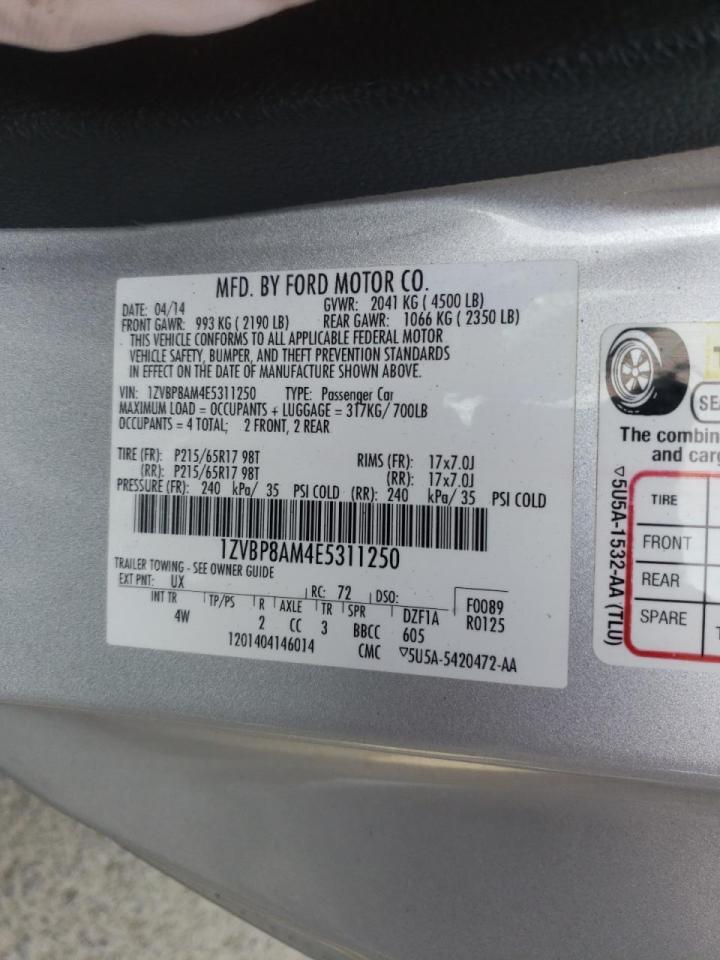 Photo 10 from auction – 2014 FORD MUSTANG with VIN 1ZVBP8AM4E5311250