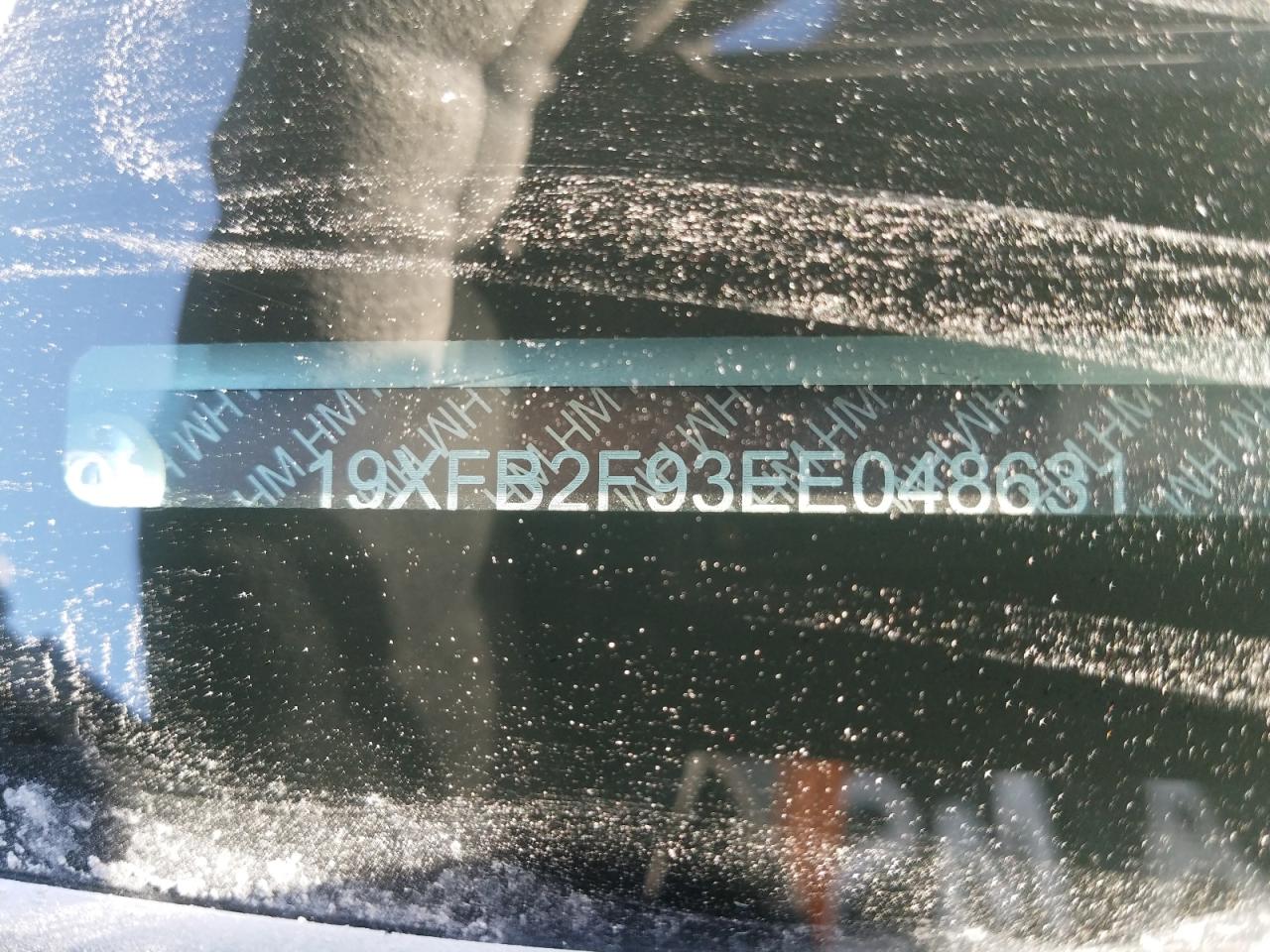Photo 10 from auction – 2014 HONDA CIVIC EXL with VIN 19XFB2F93EE048631