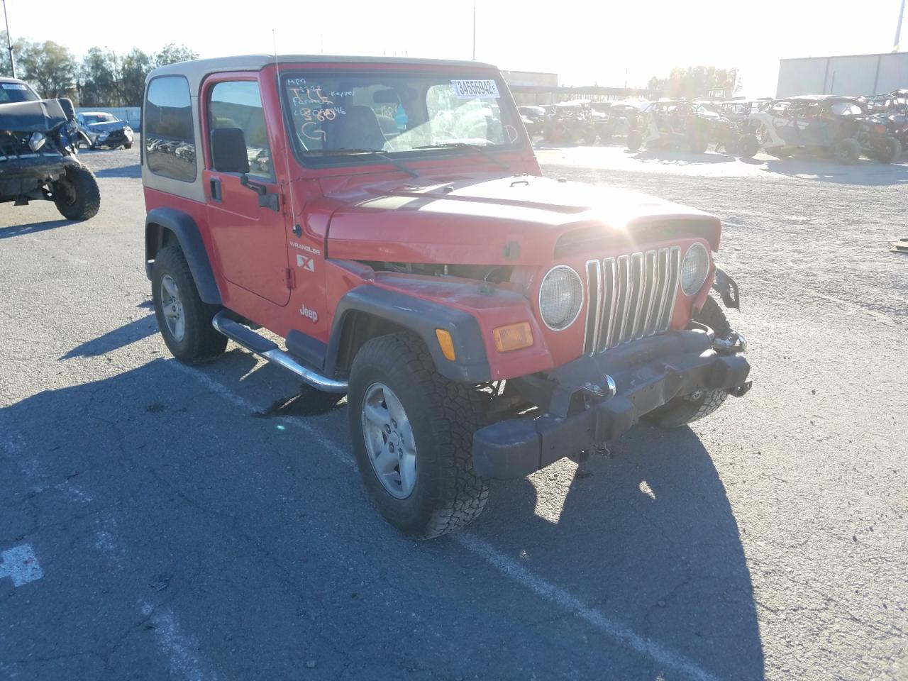 JEEP WRANGLER X 2002 with VIN 1J4FA39S72P726424 - Photo from auction