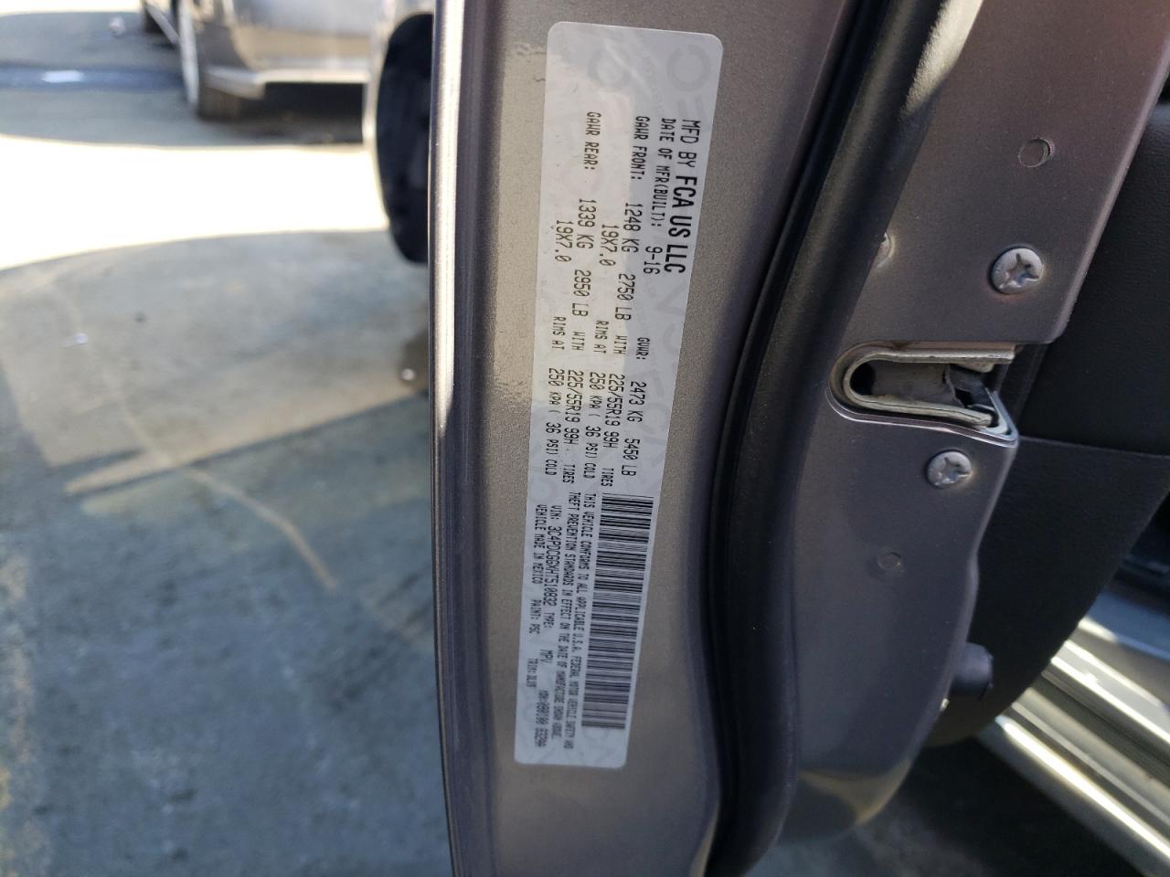 Photo 10 from auction – 2017 DODGE JOURNEY CR with VIN 3C4PDCGGXHT510832