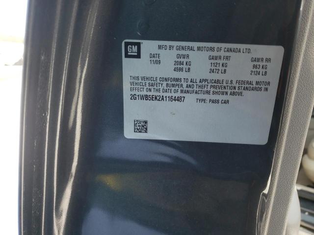 Photo 10 from auction – 2010 CHEVROLET IMPALA with VIN 2G1WB5EK2A1164487