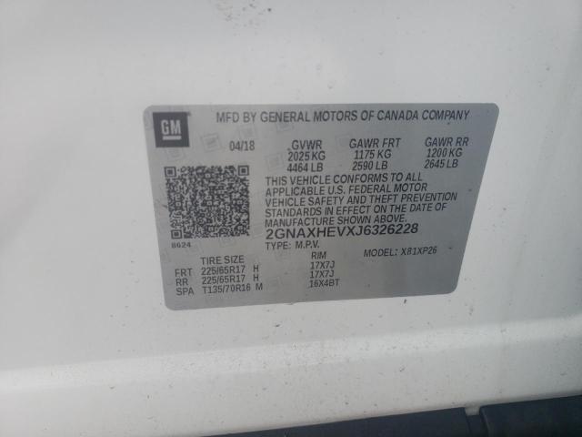 Photo 10 from auction – 2018 CHEVROLET EQUINOX LS with VIN 2GNAXHEVXJ6326228