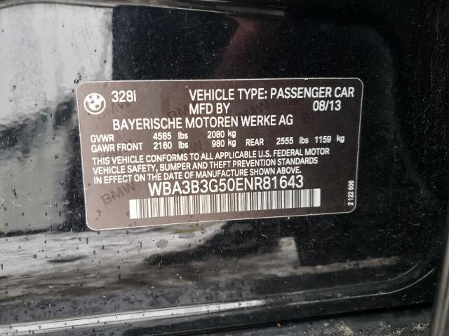 Photo 10 from auction – 2014 BMW 328 XI with VIN WBA3B3G50ENR81643