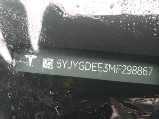 Photo 10 from auction – 2021 TESLA MODEL Y with VIN 5YJYGDEE3MF298867