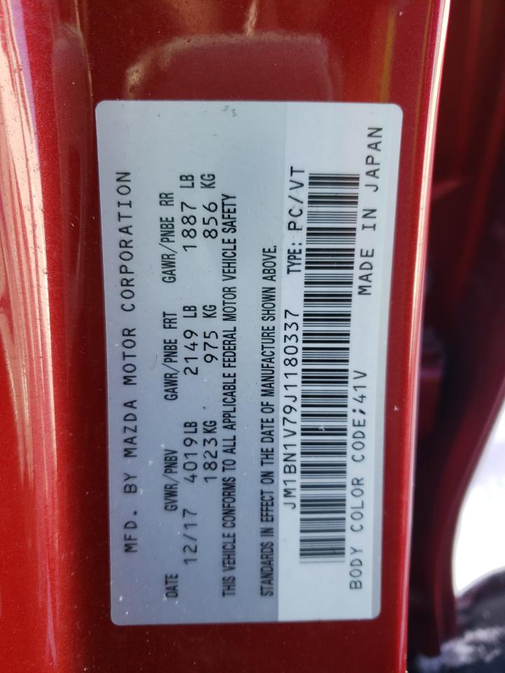 Photo 10 from auction – 2018 MAZDA 3 TOURING with VIN JM1BN1V79J1180337