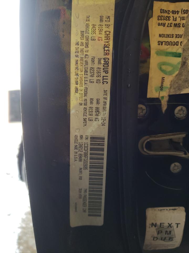 Photo 10 from auction – 2015 DODGE DART SXT with VIN 1C3CDFBB6FD222695