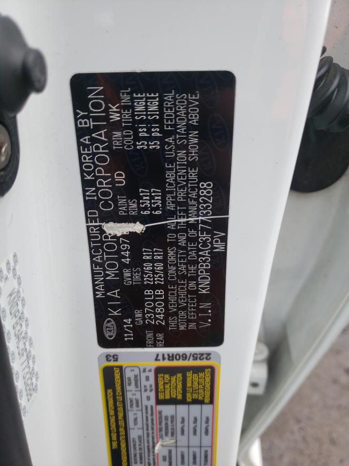 Photo 10 from auction – 2015 KIA SPORTAGE L with VIN KNDPB3AC3F7733288