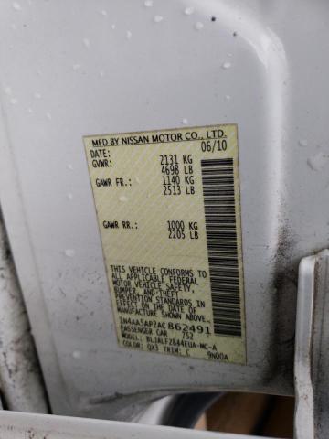 Photo 10 from auction – 2010 NISSAN MAXIMA S with VIN 1N4AA5AP2AC862491