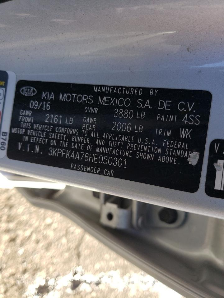 Photo 10 from auction – 2017 KIA FORTE LX with VIN 3KPFK4A76HE050301