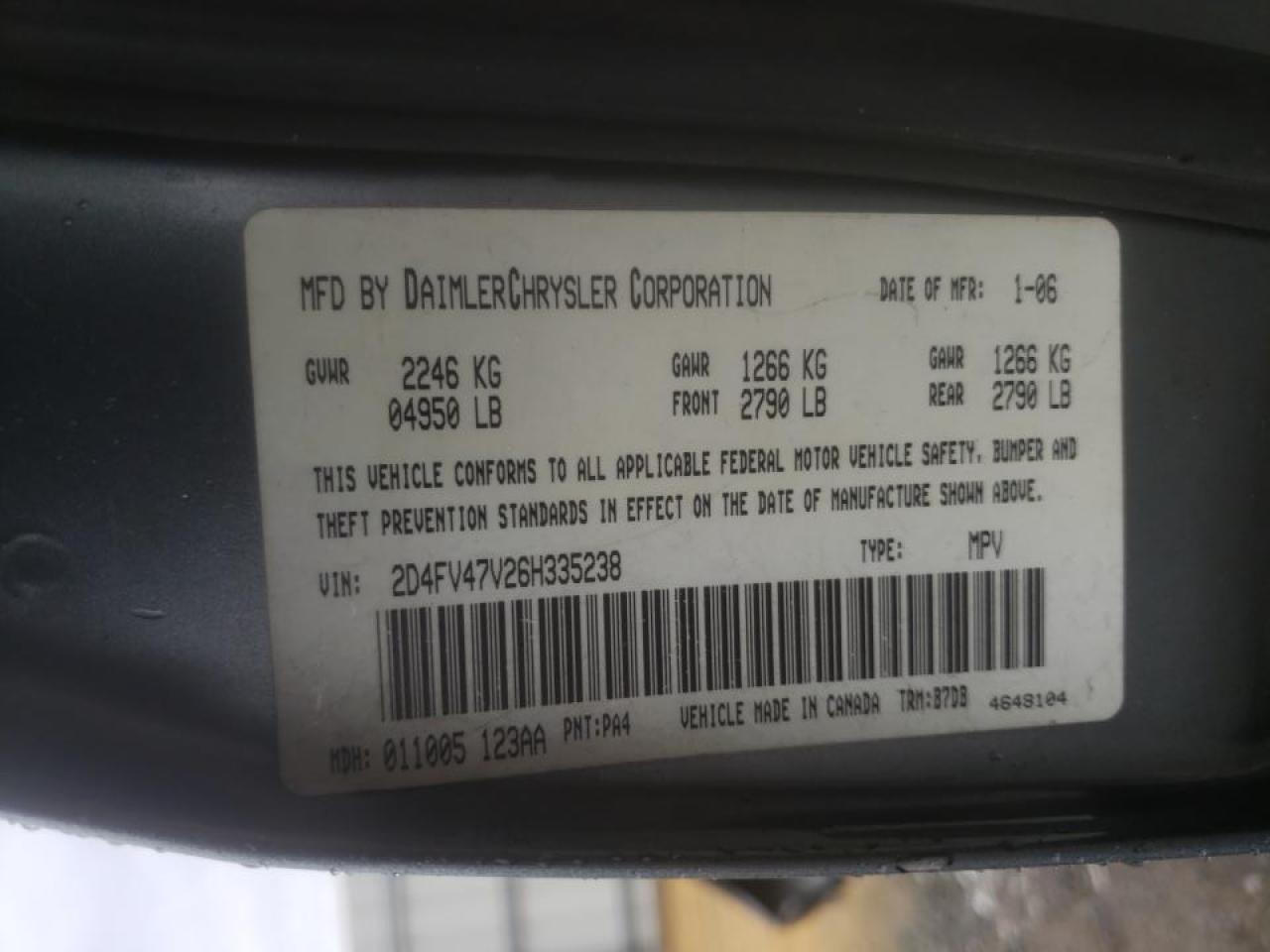 Photo 10 from auction – 2006 DODGE MAGNUM SXT with VIN 2D4FV47V26H335238