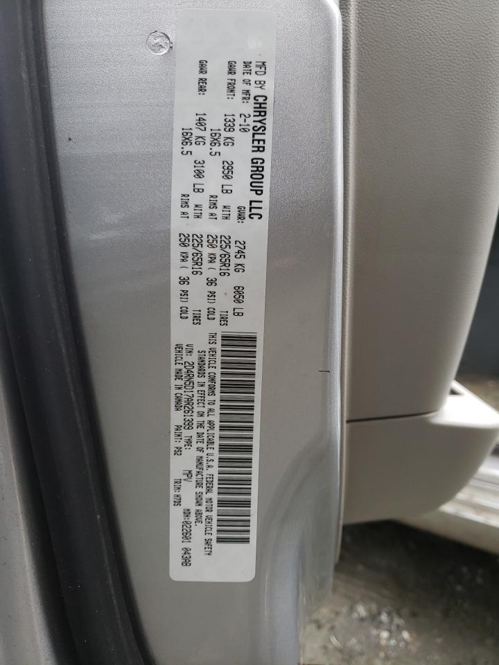 Photo 10 from auction – 2010 DODGE GRAND CARA with VIN 2D4RN5D17AR261399