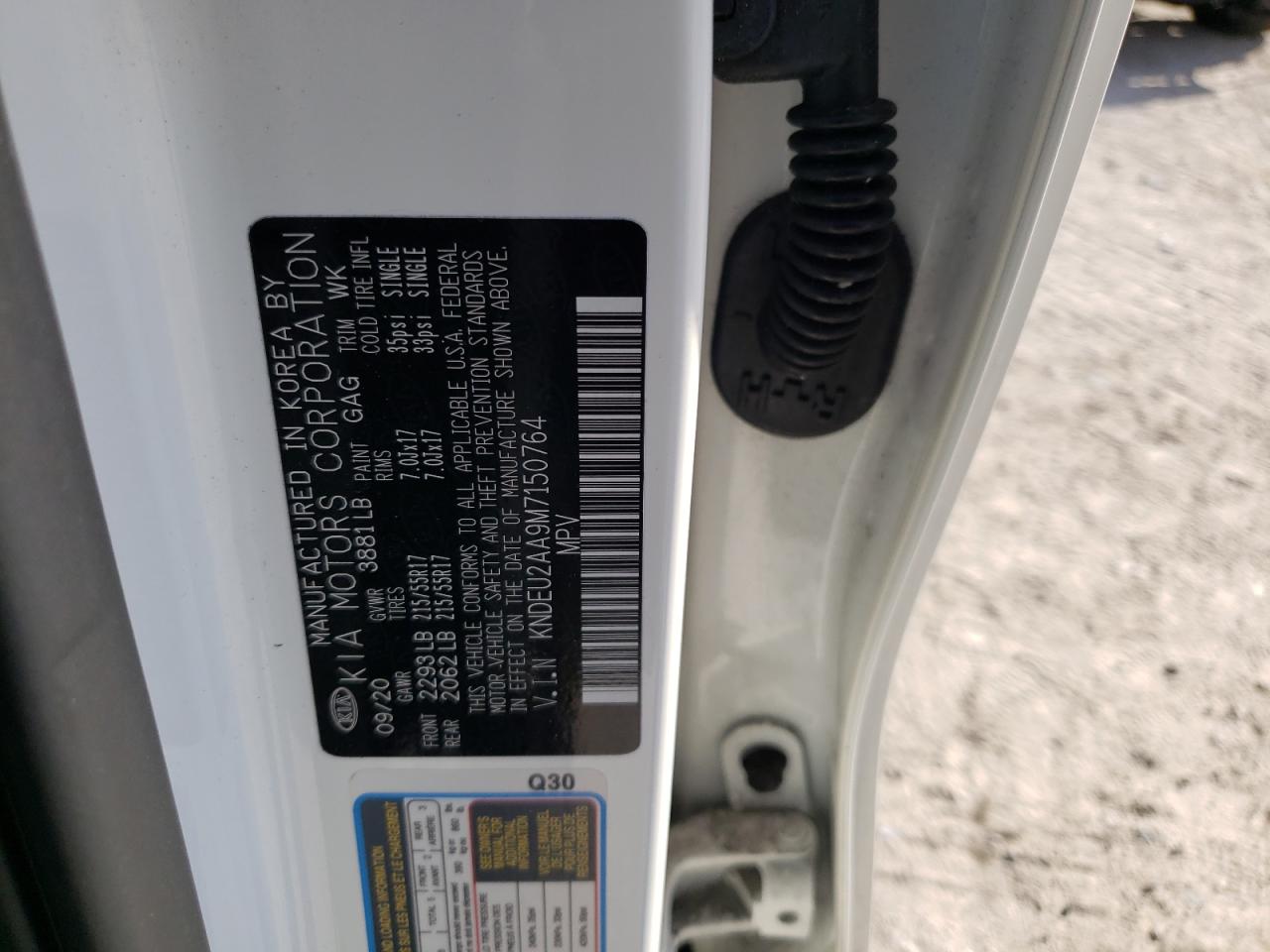 Photo 10 from auction – 2021 KIA SELTOS S with VIN KNDEU2AA9M7150764