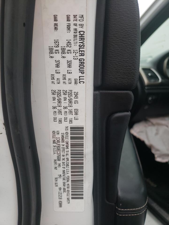 Photo 10 from auction – 2014 JEEP GRAND CHER with VIN 1C4RJFBG8EC376680