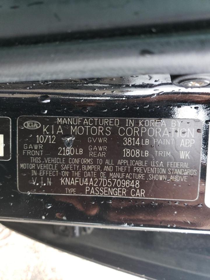 Photo 10 from auction – 2013 KIA FORTE EX with VIN KNAFU4A27D5709648