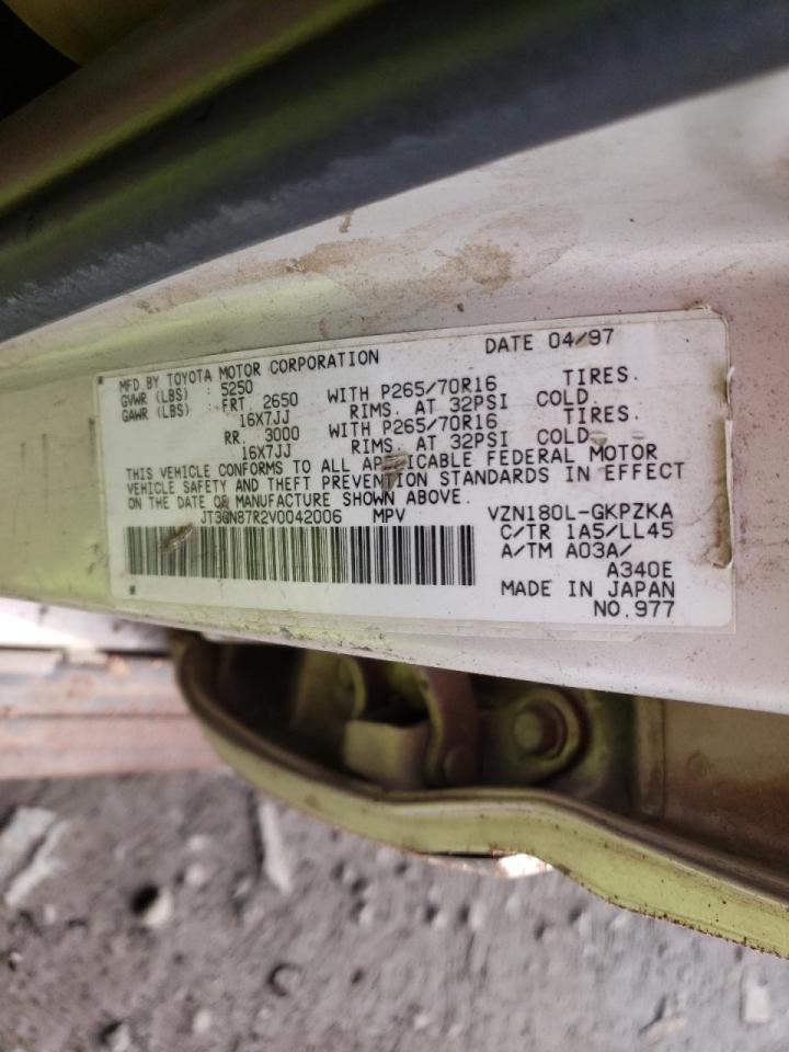 Photo 10 from auction – 1995 TOYOTA 4RUNNER with VIN JT3GN87R2V0042006