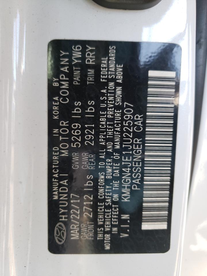 Photo 10 from auction – 2018 GENESIS G80 BASE with VIN KMHGN4JE1JU225907