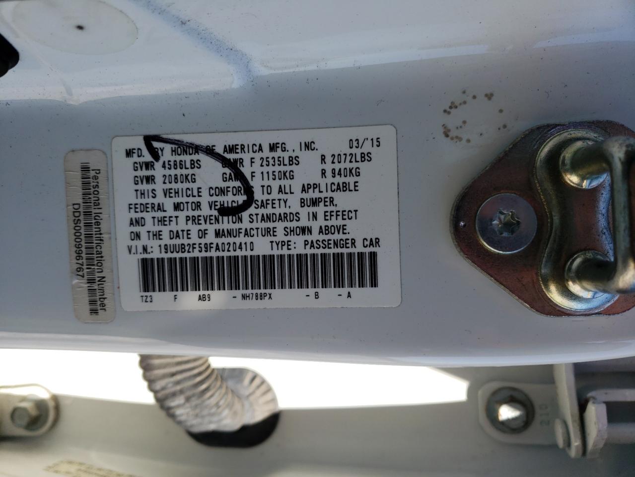 صورة رقم 10 من المزاد - 2015 ACURA TLX TECH مع VIN 19UUB2F59FA020410