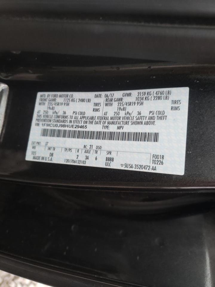 Photo 10 from auction – 2017 FORD ESCAPE TIT with VIN 1FMCU0J98HUE29465