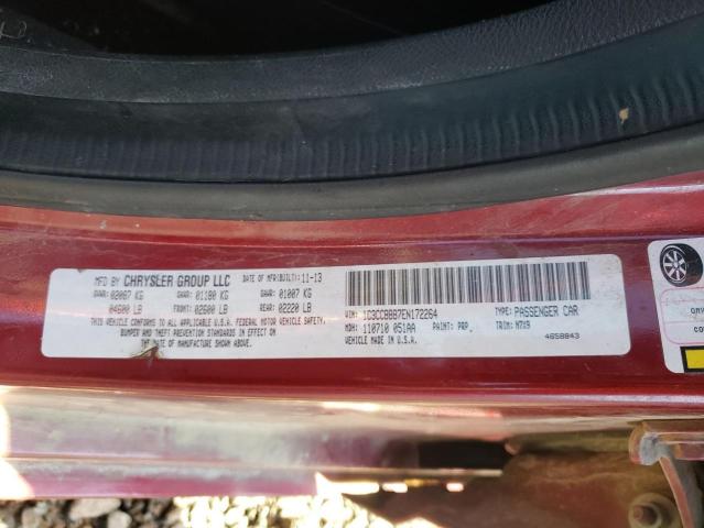 Photo 10 from auction – 2014 CHRYSLER 200 TOURIN with VIN 1C3CCBBB7EN172264