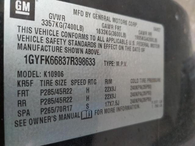 Фото 10 с аукциона – 2007 CADILLAC ESCALADE E с VIN 1GYFK66837R398633