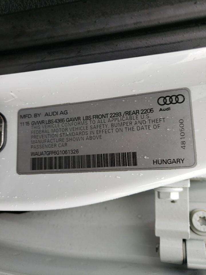 Photo 10 from auction – 2016 AUDI A3 PREMIUM with VIN WAUA7GFF6G1061326