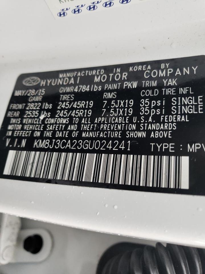Photo 10 from auction – 2016 HYUNDAI TUCSON LIM with VIN KM8J3CA23GU024241