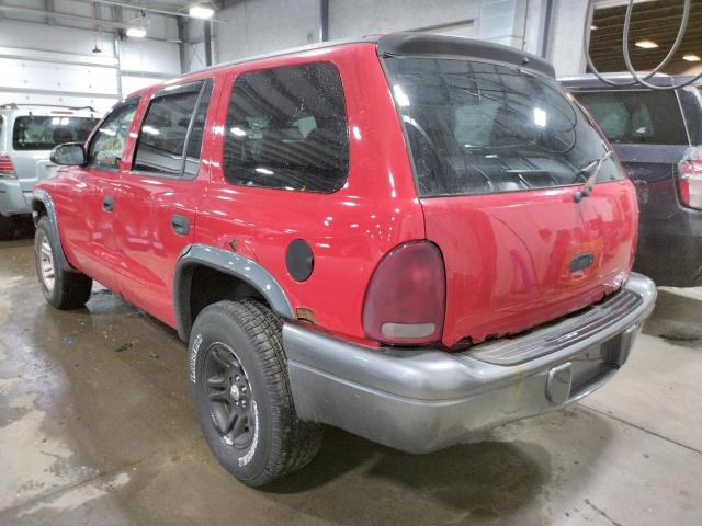 Photo 3 from auction – 2002 DODGE DURANGO SP with VIN 1B4HS38N92F133710
